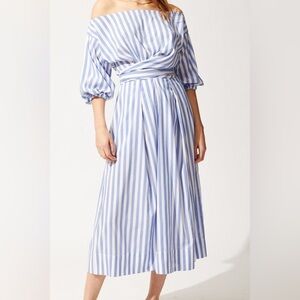 [EUC] $288 SOLID & STRIPED The Diane Tie-front Midi Dress. Small